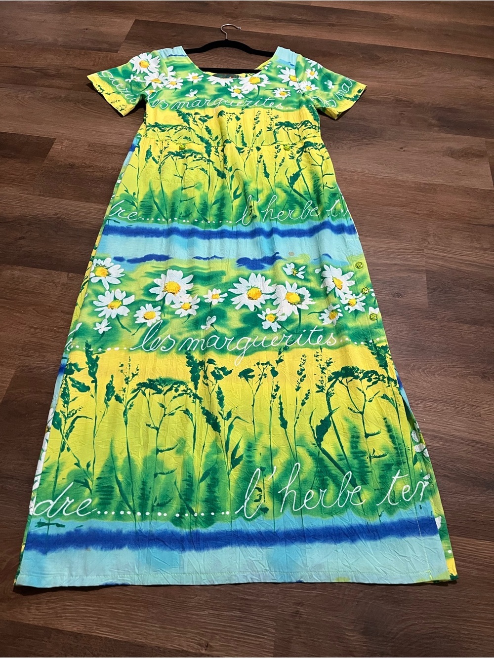 Vintage Jams World Les Marguerites Maxi Dress | XS | Floral Rayon Hawaiian Dress